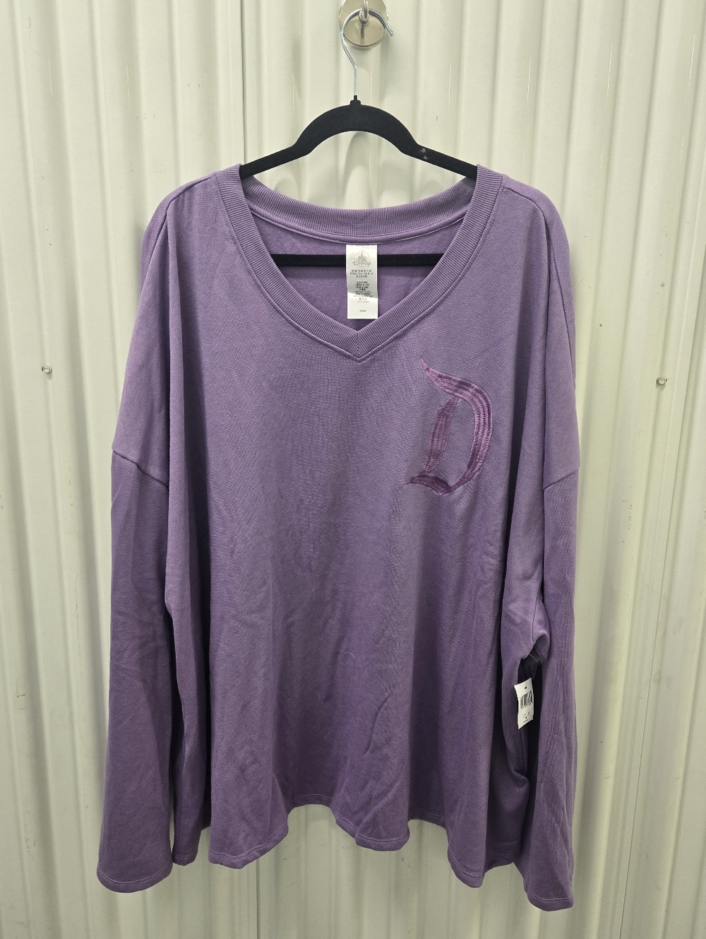 NWT Disney Purple V‑Neck Oversized Sweatshirt. 3X